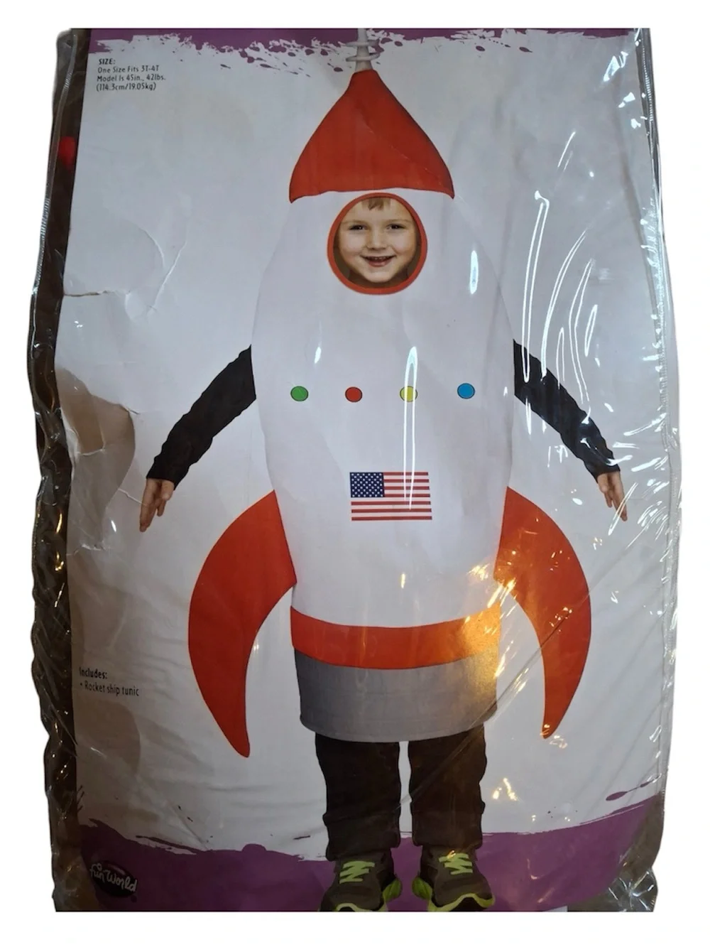 Fun World Toddler Rocket Ship Halloween Costume Space NASA Astronaut 3T/4T